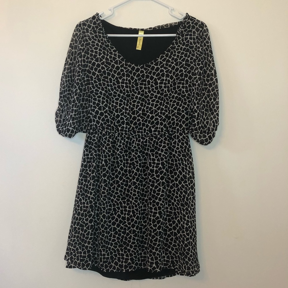 Black & White Animal Print Dress